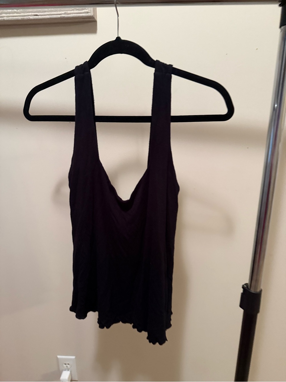 Guess Black Draped Racerback Tank